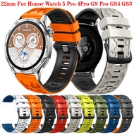 22mm Silicone Band For Honor Watch 5 Pro 4Pro GS Pro GS4 GS3 Sport Watchband Accessories Strap Brace