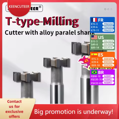 Carbide T-Slot Milling Cutter Tungsten Steel Straight Handle Welding Edge Type Cutter YG Industrial 
