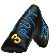 Black Do Not 3 Putt Blade Golf Head Cover Velcro Golf Club Cover