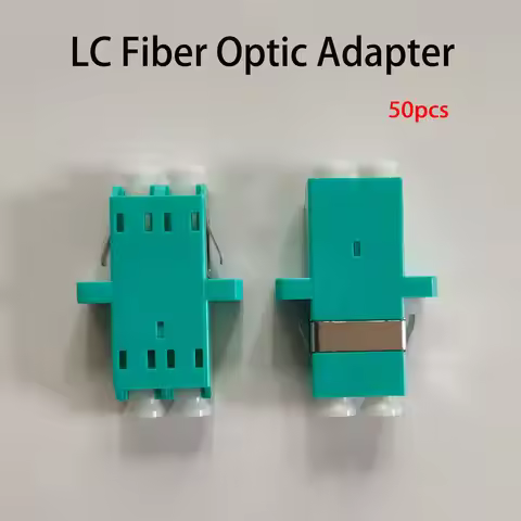 50pcs OM3 LC Duplex Mode Fiber Optic Adapter Coupler Flange Optical Fiber Connector Factory Wholesal