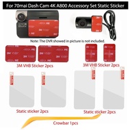For 70mai Dash Cam A800/A810 4K Accessory Set Static Sticker 3M Film and Static Stickers Suitable fo