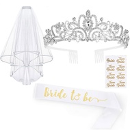 International Station brid TO BE Expectant Bridal Wedding Veil Accessories Party Headband Crown Bach