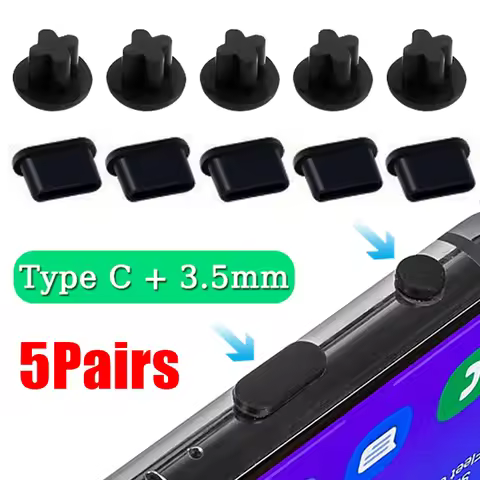 Silicone Anti-dust Plug Type C Plug Dust Plug 3.5mm Earphone Jack Cover USB Type-C Charging Port Dus