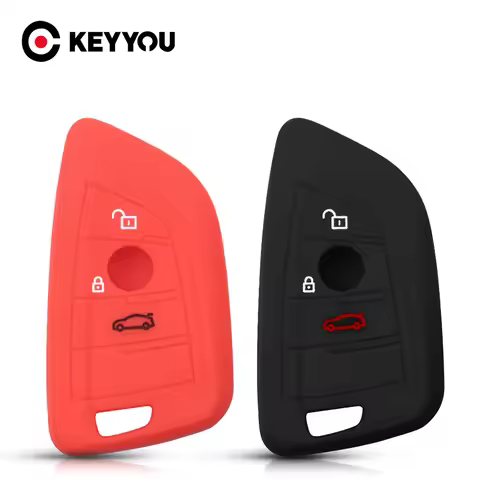 KEYYOU For BMW 1 2 7 Series X1 X3 X4 X5 X6 X5M X6M F Class F15 F16 F48 Silicone Key Skin Case Shell 