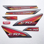 Striping Sticker Honda Boon Siew, GBO/c70/c90