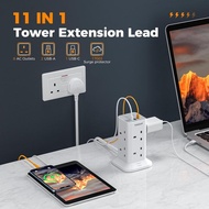 【Tessan Special】TESSAN Power Strip Tower With 12/8 Outlets 3 USB Ports, Surge Protection Vertical Ex