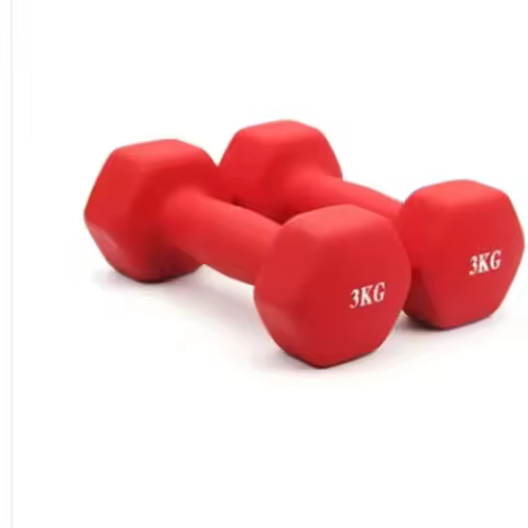 New Arrival: Colourful Solid Rubber-Coated Dumbbells, 10kg Shaping Dumbbell Set Home Fitness Equipme