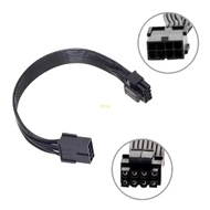BT Mainboard CPU 8pin Extension Cable 8P To 4+4P Extender Cord 18AWG Black Flat Cable 20 30 50cm