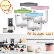 LadyHome Ice Cream Pints Cup For Ninja Creamie Ice Cream Maker Cups Reusable Can Store Ice Cream Pints Containers With Sealing sg