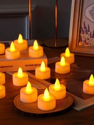 5入組/12入組塑料LED無焰蠟燭3D動態火焰蠟燭燈家居裝飾