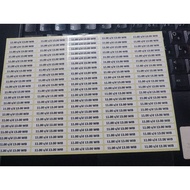 Print label 99 (5X36mm) contains 100 names