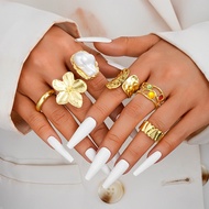 Gold & silver statement ring set / vintage ring set / boho bohemian ring