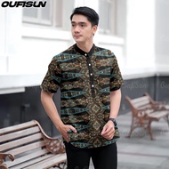 2025 men's Badik short sleeve collar shirt casual men's breathable shirt