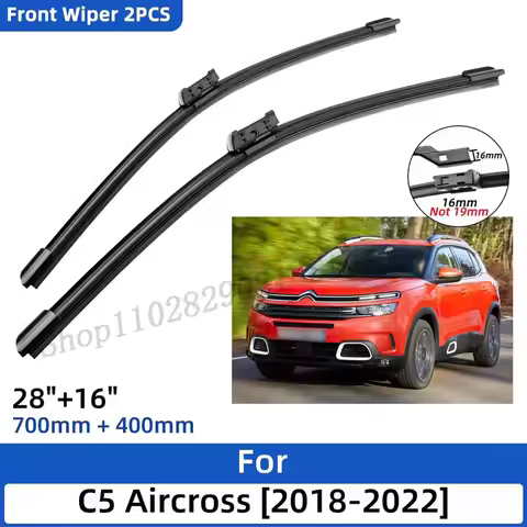 2PCS For Citroen C5 Aircross 2018-2022 28" 16" Front Wiper Blades Windshield Windscreen Window Cutte