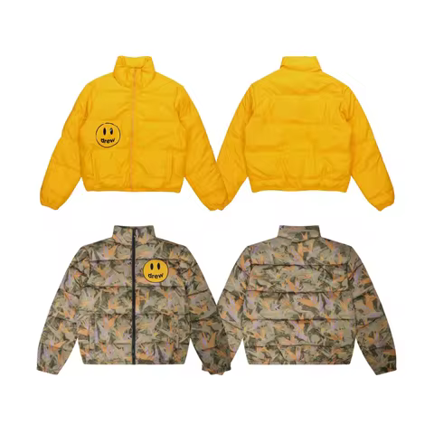 Drew House Autumn and Winter Down Cotton-padded Jacket American Trendy Brand Thickened Coat Men and 