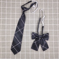 Y สีเทา JK สไตล์ญี่ปุ่นลายสก๊อต Tie-Free Er Bow Tie Bow Tie Bow ชุด Uniform Accessories