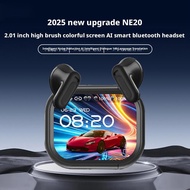 New Bluetooth Earbuds With 2.01" Smart Screen - Ai Translating In 140 Languages, Enc Noise E2u5