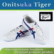 Onitsuka Tiger Classic Tiger Claw Stamping Men's and Women's Casual Sports Shoes MEXICO66 D507L-0152 White/Dark Blue