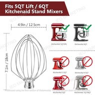 KitchenAid 5 Quart Bowl-Lift Heavy Duty Stand Mixer Whisk Wire Whip KPM50 KSM5 KPM5 5KPM5 5KPM50 5K5