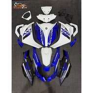 MAGICBOY QJ AX200S BODY COVER SET BLUE WHITE AEROX DESIGN BIRU PUTIH CUSTOM DESIGN SIAP TAMPAL STICK