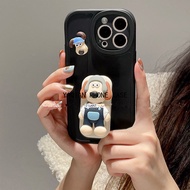 Case For OPPO Reno 8T 8Z 9 8 7Z 7 5F 4F 6Z 5Z 4Z 5G 5 6 4 SE 3 2 Z 2Z 2F Find X3 X2 X5 X6 Pro F1S F5 F7 F9 F11 Pro A93 A73 2020 Luxury Cute Cartoon Stand Bracket Cellphone Shell Cases Covers Soft Mobile Phone Case