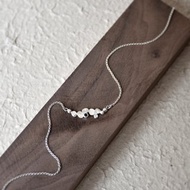 簡約不規則坦桑石吊墜925銀項鍊 // 天然寶石 // 十二月份生日