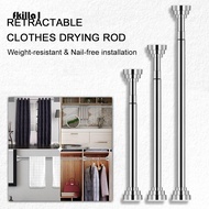 FKILLAONE Extendable Sticks adjustable Curtain Rail Pole Hanger Rod Shelf Clothes Hanging Rod