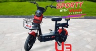 Cover sarung jok sepeda listrik Viar U3 1 set dengan model hexagon