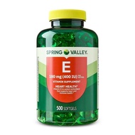 US Direct Mail Spring Valley Vitamin E 180mg * 500 Capsules 1 Bottle 7.27.1