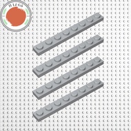 Combo of 4 light gray flat 1x8 tiles