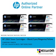 HP 206X Original Toner Cartridge W2110X / W2111X / W2112X / W2113X for printer HP M255 / MFP M282/M2