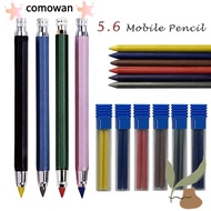 COMOWAN Automatic Pencil, Metal 5.6mm Mechanical Pencil, Creative Drawing Writing Tool 2B/4B/6B/8B P