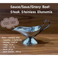 Economical Stainless Steel Gravy Boat Steak Sauce Container 0.4 mm 3 Oz / 90 ML - ZCE3