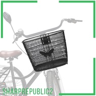 [Sharprepublic2] Bike Basket Sturdy Front Frame Bike Basket for Folding Bikes Outdoor Camping
