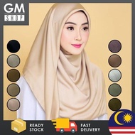 GMSHOP Satin Silk Turban Shawl Turban Scarf Women Scarf Headwear Muslim Minimalist Fashion