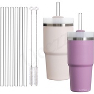 Reusable Straw, Compatible with  14 Ounces and 20 Ounces Flat Bottom Cup Transparent and BPA Free