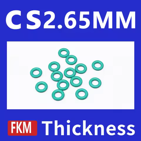 Thickness CS2.65mm Green FKM Fluorine Rubber O-rings Seals Gasket Washer temperature resistant wear-