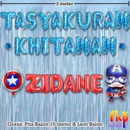 FUN KIDS PARTY Paket Dekorasi Tasyakuran Khitanan / Sunatan / Dekor Balon Tema Captain America