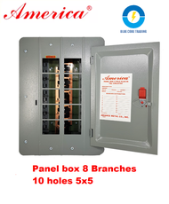 America Panel Box 8 Branches for Plugin breakers ( 10 holes) 5x5