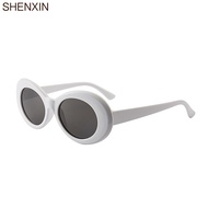 SHENXIN New Oval Sunglasses Alien Oval Glasses Hip Hop Bungee Glasses