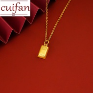 Gold 916 Original Malaysia Small Gold Brick 999 Gold Necklace Womens Gold Bar Set Chain Pendant