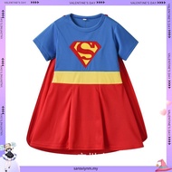 Kids Girl superhero Costume Wonderwomen,Batgirl,Supergirl,Captain America,SpiderGirl