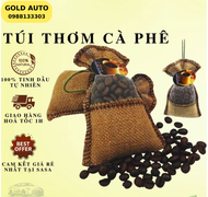 Túi Thơm Cafe Treo Ô Tô Xe Hơi - Có Kèm Chai Tinh Dầu Cafe - Loại Tốt Cực Thơm