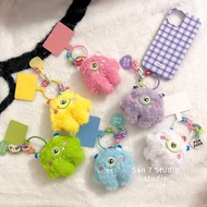 cute gifts ez link charm Girl's Heart Plush Keychain Small Monster Mobile Phone Pendant Ins Creative Bag Pendant Cute Small Pendant