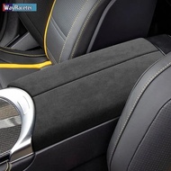 Ultrasuede Top Suede Car Armrest Box Panel Trim Sticker Cover For Mercedes Benz GLC Class X253 Coupe