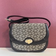 Celine 中古馬車扣啡色腋下包肩背側背斜背袋 日本vintage