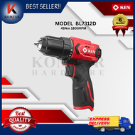 KEN CORDLESS BRUSHLESS IMPACT DRILL 12V MODEL BL7312D (SOLO)(SET)