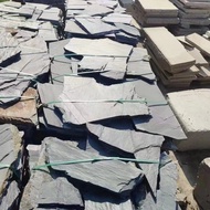 Lapis Lazuli Slab Fragment Irregular Slice Slate Culture Stone Garden Black Anti-slip Floor Laminate