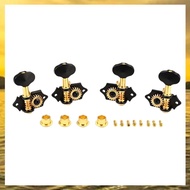 (HARB) 2R2L Vintage Open Gear Ukulele 4 String Guitar Tuning Pegs Keys Tuners Guitar Accessory