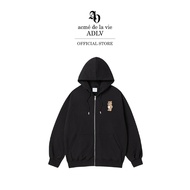 ADLV [acme de la vie] Stand 2D Ac Bear Hoodie Zip Up Black (50011SDDHDU_S6BKXX)